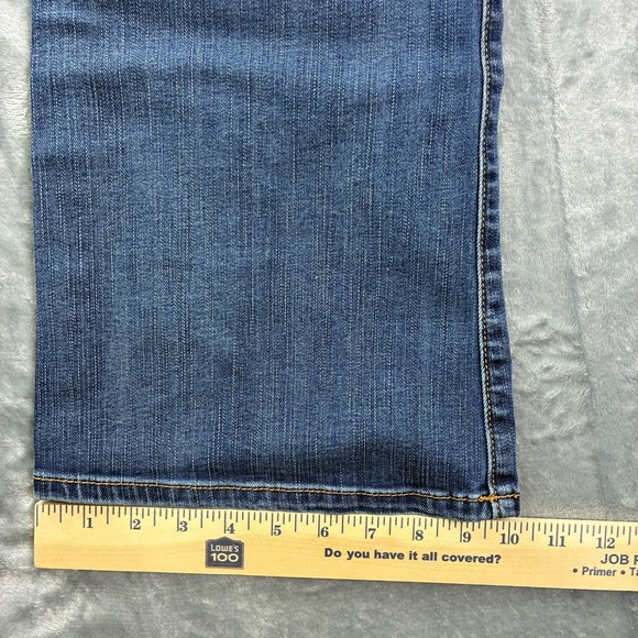 American Eagle Favorite Boyfriend Jeans Womens 12 Regular Mid Rise Wide Leg Blue - Picture 8 of 16